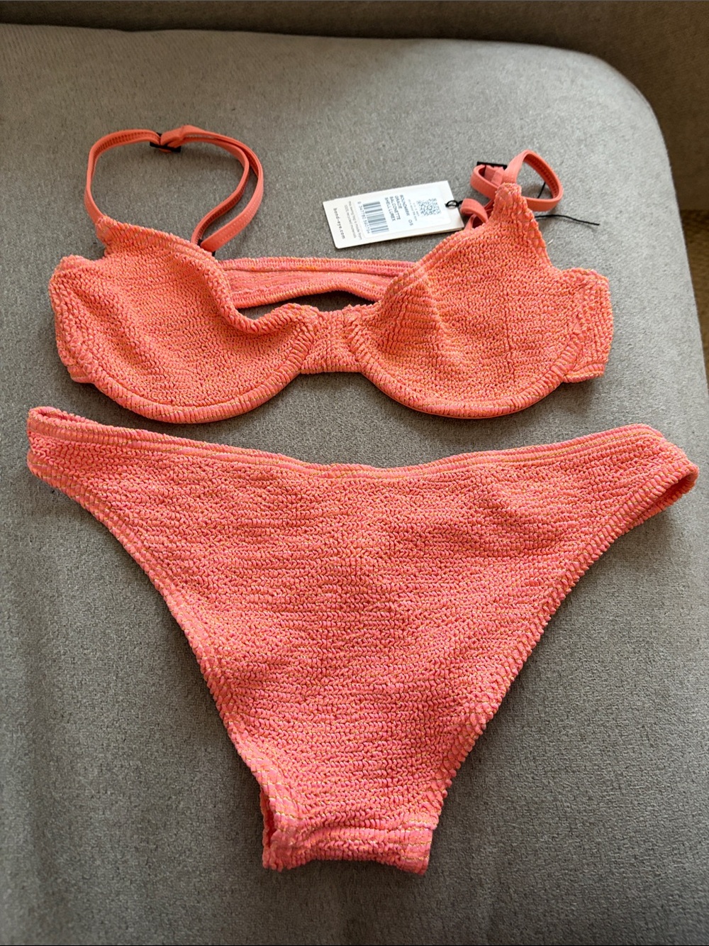 bond-eye Coral Textured Bikini Set - Picture 4 of 6